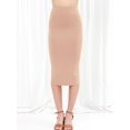 thumbnail image 1 of Women Solid Basic Casual Stretch Elastic Waist Bodycon Midi Pencil Skirt, 1 of 5