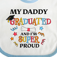 thumbnail image 4 of Inktastic My Daddy Graduated and I'm Super Proud Boys or Girls Baby Bib, 4 of 4