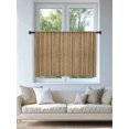 thumbnail image 4 of Sheer Curtains 54 Inch Length, Country Farmhouse Semi Sheer Curtains Light Filtering Window Treatment, Vintage Plants Lines Pattern Brown Privacy Voile Drapes for Living Room Bedroom 52x54 Inch, 4 of 7