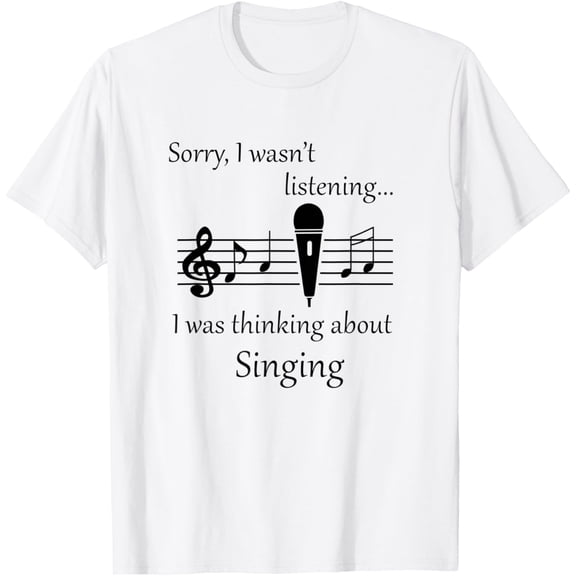 Thinking About Singing Choir Singer Music Teacher T-Shirt
