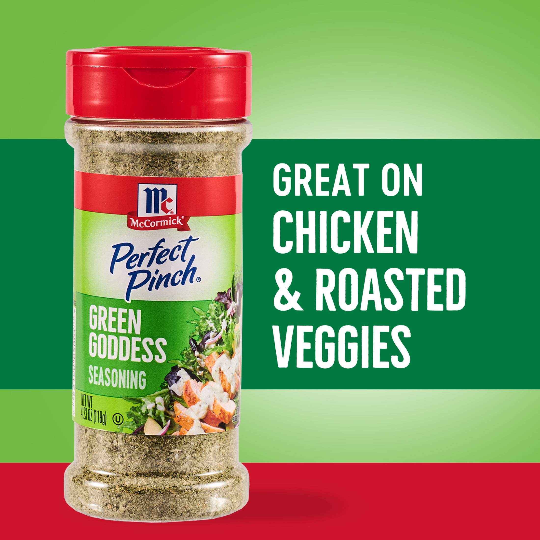 (3 pack) McCormick Seasoning, Green Goddess, 4.23 oz Bottle