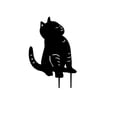 thumbnail image 5 of Estacas de metal para jardín de gatos y perros, estacas de silueta de gato negro para el patio, decoración de primavera al aire libre, 2 piezas de metal, 5 of 5
