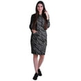 thumbnail image 5 of Moomaya Full Sleeves Hoodie Printed Sweatshirt Jersey T,Shirt Dress w/ Pockets, 5 of 7