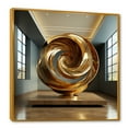 thumbnail image 2 of Designart "Spiraling In The Golden Ratio" Abstract Spirals Floater Framed Canvas Prints, 2 of 5