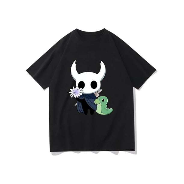 Cute Little Ghost & Grub T Shirts anime Hollow Knight Women Clothing Harajuku aesthetic Tops Female Tshirt unisex Streetwear