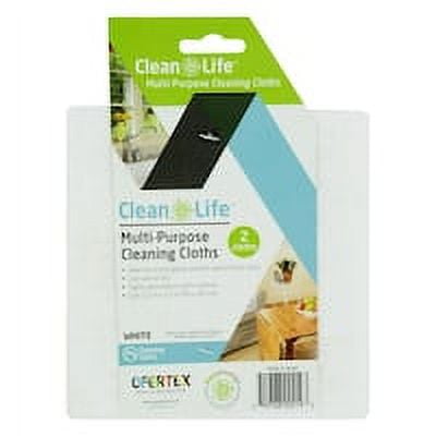 Clean Life Multi-Purpose Cleaning Cloths, 12x12 in. (2 pack)