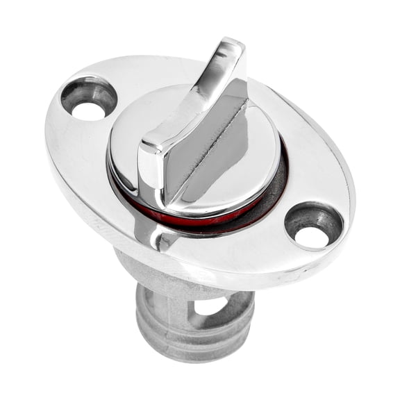 RENACLIPY Boat Drain Plug Kit with Screw Durable Stainless Steel Silver for Ship Use 2Sets