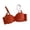 Orange, variant on Gymayou Women Wireless Push Up Bra Comfort Lift Support Bralette Wavy Edge Adjustable Strap Seamless Bras Dark Green A