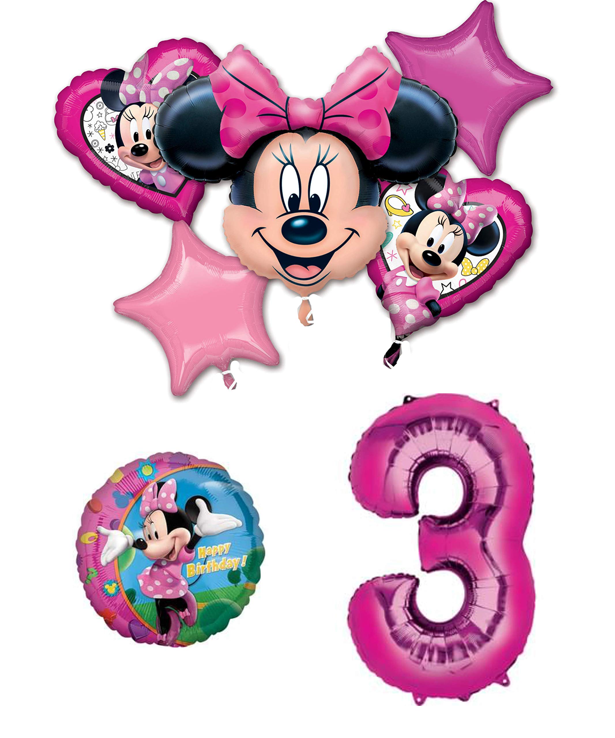 Minnie Mouse Third Birthday Balloon Set 13pcs    AW36