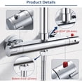 thumbnail image 4 of Elegant Chrome Thermostatic Shower Column, Featuring Higher Output 3/4" BSP and Bottom Outlet 1/2" BSP for a Luxurious and Efficient Bathing Experience, 4 of 5