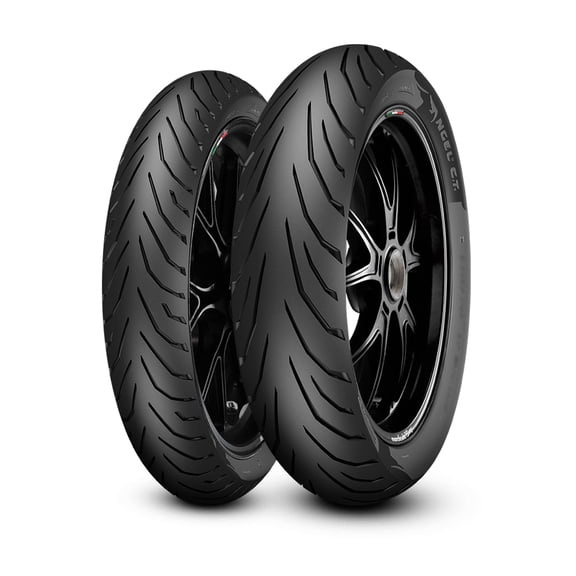 Kit de 2 llantas Pirelli 90/90-17 y 130/70-17 Ángel City uso sin cámara
