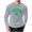 Gray, variant on VBTAPA Men's St. Patrick's Day Waffle Shirts Long Sleeve Crewneck Pullover Big and Tall T-Shirt Loose Workout Casual Graphic Tees Black M
