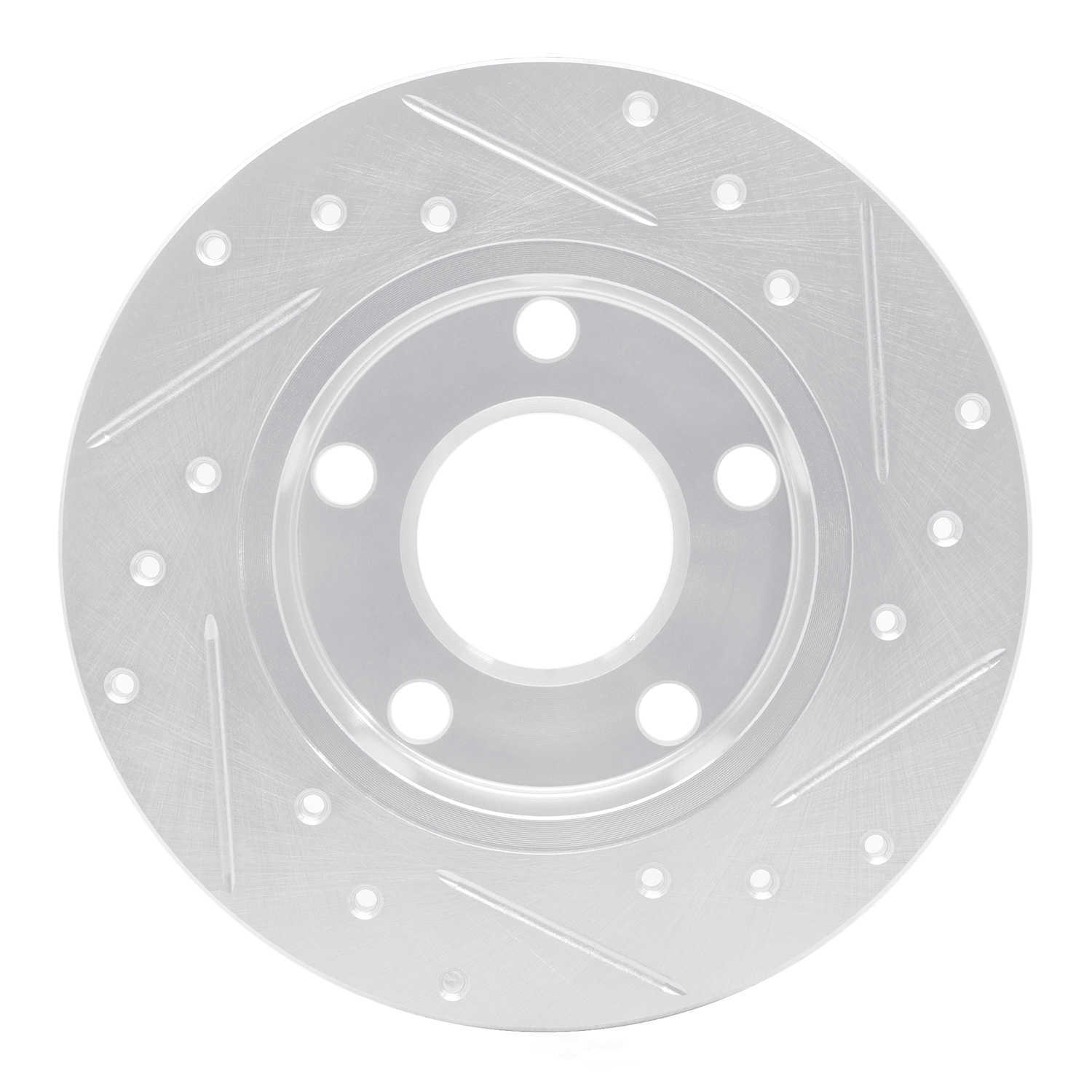 Dynamic Friction Company 631-73009L DFC Brake Rotor - Drilled And Slotted - Silver