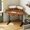 Rustic Brown, variant on Standing Corner Desk with Drawer, Small Stand Up Desk with Power Outlets, Triangle Computer Desk for Home Office, Gaming Desk, Writing Desk, Black