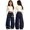 C844/Navy, variant on XIYON Girls Sweatpants Kids Wide Leg Baggy Sweatpants Loose Casual Trousers with Pockets Relaxed Fit Sport for Daily Wear 10-11 Years