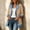 Khaki, variant on Fnooota Womens Lapel Jackets, Patchwork Denim Long Sleeve Lightweight Fashion Fall Outerwear Khaki Size S-2XL