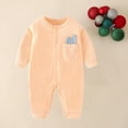 thumbnail image 2 of Plebaso Baby Thin Cotton Romper Warm Long Sleeve Solid Color Jumpsuit Outfits For Girls Boys Baby Clothes, 2 of 5