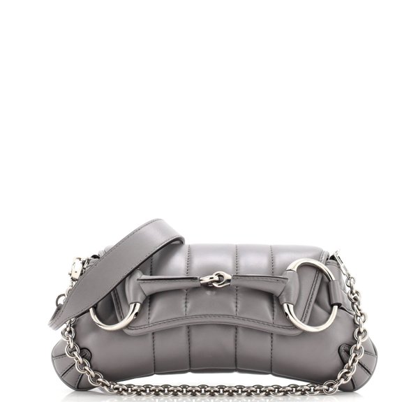 Pre-Owned Horsebit Chain Shoulder Bag Vertical Quilted Leather Small By Rebag