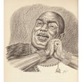 thumbnail image 3 of E. Harper Johnson 20x22 Black Modern Framed Museum Art Print Titled - Piankhy the Great Pl10 (1962), 3 of 5