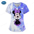 thumbnail image 1 of Woman Clothes Mickey T-shirts Hospital T-shirt Summer V Neck Tops Disney Top Women 2023 Pocket Minnie Mouse Nurse Uniform TeesL Gao Jinjia LED, 1 of 2