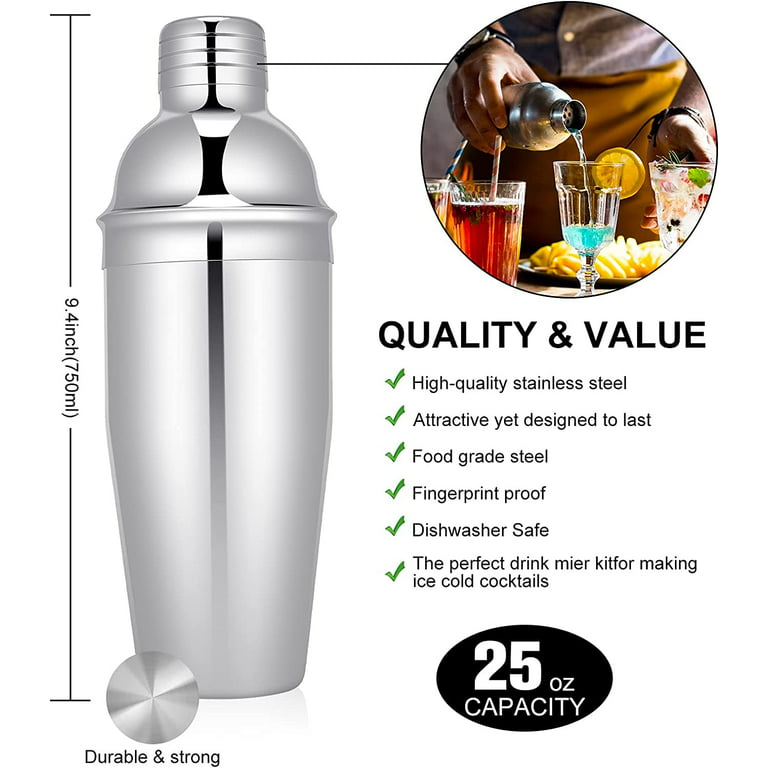 Cocktail Shaker Bartender 304 Stainless Steel Bar Shaker for Home  Bartending Kit for Mixed Drinks Home Bars Accessories - AliExpress