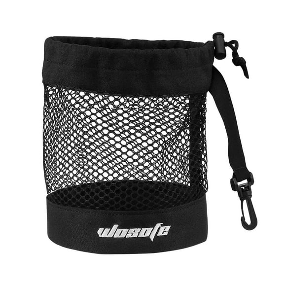 Colaxi Golf Ball Bag Golf Shag Bag Small Lightweight Golf Accessory Mesh Golf Ball Pouch Golf Ball Holder for Baseball Balls Outdoor Black Medium