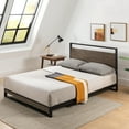 thumbnail image 6 of Zinus Suzanne 37" Metal and Wood Platform Bed Frame with Headboard, Grey Wash, Queen, 6 of 13