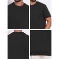 thumbnail image 7 of DARING DIVA Men's Jacquard Texture Crew Neck Short Sleeve Knitted T-Shirt M Black, 7 of 7