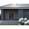 thumbnail image 2 of Front Exterior Prehung Steel Door / Ronex 0131 Black Enamel / Side and Top Exterior Window Sidelite / Stainless Inserts Entry Metal Modern Painted W36+14" x H80+16" Right hand Inswing, 2 of 5