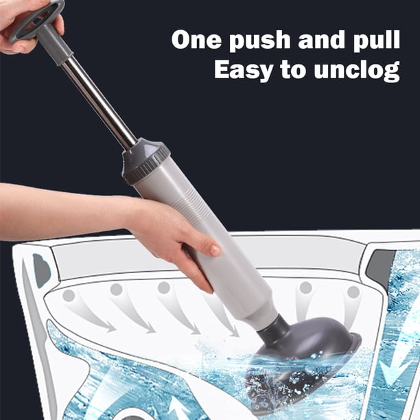 Inodoros manuales Limpiadores de desagües antiobstrucción Limpiador de baño a prueba de salpicaduras (blanco)