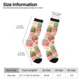 thumbnail image 2 of Wukai Chaussettes Mi-Mollet Imprimé Succulent et Cactus, Design Imprimé 3D, Chaussettes pour Adultes, Haute Élasticité, Respirantes, Sport, Adaptées pour Usage Quotidien, Unisexe, 2 of 6