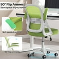 thumbnail image 5 of Nexthro Ergonomic Office Chair, Ergonomic Desk Chair with Adjustable Lumbar Support, Mesh Computer Chair with Comfy Flip-up Armrests, Executive Task Chair for Home Office (White/Green), 5 of 9