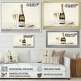 thumbnail image 4 of Designart "Curved Champagne Glasses" Champagne Floater Framed Canvas Wall Art, 4 of 5