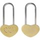 thumbnail image 1 of Candado de doble corazón de 40mm, candado de amor sin llave para amantes, boda, San Valentín, aniversario, viajes (sin llave), 2 uds., 1 of 2