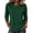 #164Dark Green, variant on Womens Cotton Casual 3/4 Sleeve T Shirts Crew Neck Loose Fit Tops Solid Basic Tops Tees