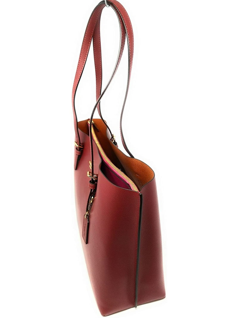 Coach Mollie Tote 1671 Pebble Leather - Cherry - Walmart.com