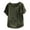 Army Green, variant on IROINNID Women's Summer Casual Basic Round Neck Short Sleeve Novelty Printing Loose Shirt Tops Spring