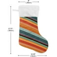 thumbnail image 3 of SKYSONIC Christmas Stocking Personalized Mexican Serape Stripes Large Candy Stocking Hanging Gift Xmas Stockings Decoration 2 PCS for Family Holiday Party Ornaments Decor Fireplace, 3 of 7