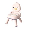 thumbnail image 1 of Silla de comedor para niños que evita resbalones, respaldo plegable, taburete multifuncional de dibujos animados para bebé, silla para el hogar, color rosa, 1 of 9