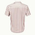 thumbnail image 5 of ZRGHAOYLQ Mens Striped Shirts Big and Tall Short Sleeve T Shirts Regular Fit Button Down Hawaiian Shirt Lightweight Open Front Casual Shirts for Men, 5 of 7