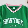 thumbnail image 6 of Paguaki Toddler Girl Outfits NEWYORK USA Letter Print T-Shirt And Skirt 2-Piece School Sports Set, 6 of 9