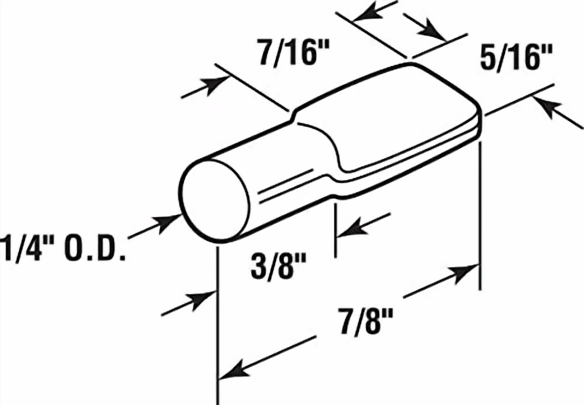 Prime-Line U 10163 1/4 In. Nickel-Plated Glass Shelf-Support Peg (8 Pa