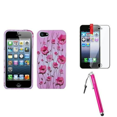 - Insten Sunroom Case For Apple iPhone 5 / 5s + Film + Stylus Pen