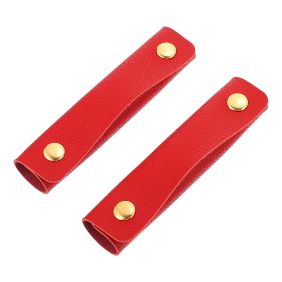 Nicehomfit 2Pcs Red Bag Handle Protectors Soft PU Material for Comfortable Hand Carry