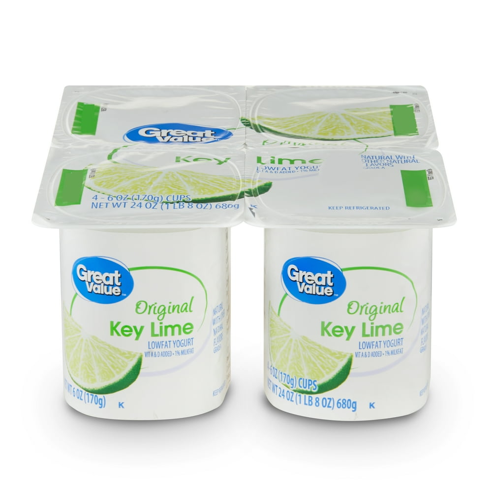 Great Value Key Lime Lowfat Original Yogurt 46 oz. Cups