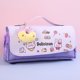 thumbnail image 4 of Estuche Estuche para lápices Kawaii, estuche grande para bolígrafos de papelería escolar coreana (morado Donut), 4 of 5