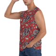 thumbnail image 3 of Lsque Dragons2 Print Men's Cotton Blend Sleeveless Muscle Shirts (S-3XL)- Moisture Wicking, Odor Protection, UPF 30+,Large, 3 of 8