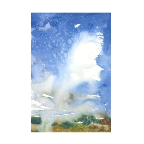 Canvas Wall Art - Randy Noble Fine Art 'Cloud Burst' Wall Art for Living Room, Bedroom, or Office Décor by Trademark Fine Art - 12 x 19 Inches