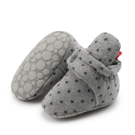 

Bonario Baby Girls Boys Cotton Boots Newborn Winter Cozy Fleece Booties Infant Socks Shoes for 3-18 Months