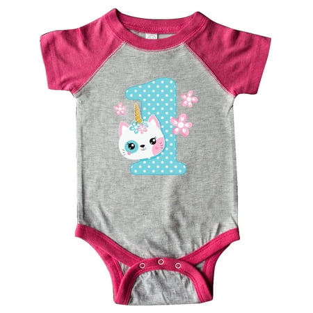 

Inktastic Unicorn Kitty 1st Birthday Gift Baby Girl Bodysuit